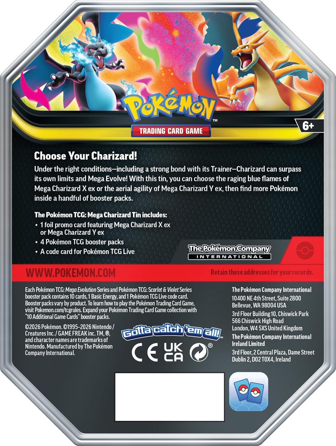Mega Charizard X ex Tin