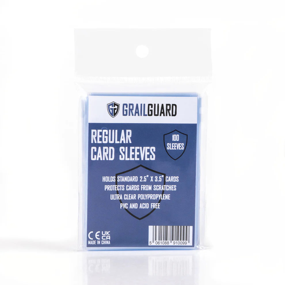 GrailGuard card sleeves packaging on a white background