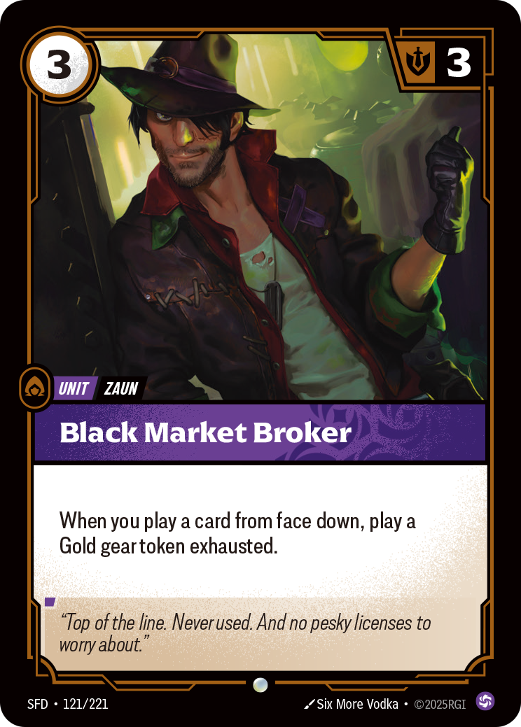 Black Market Broker · Spiritforged · SFD-121/221