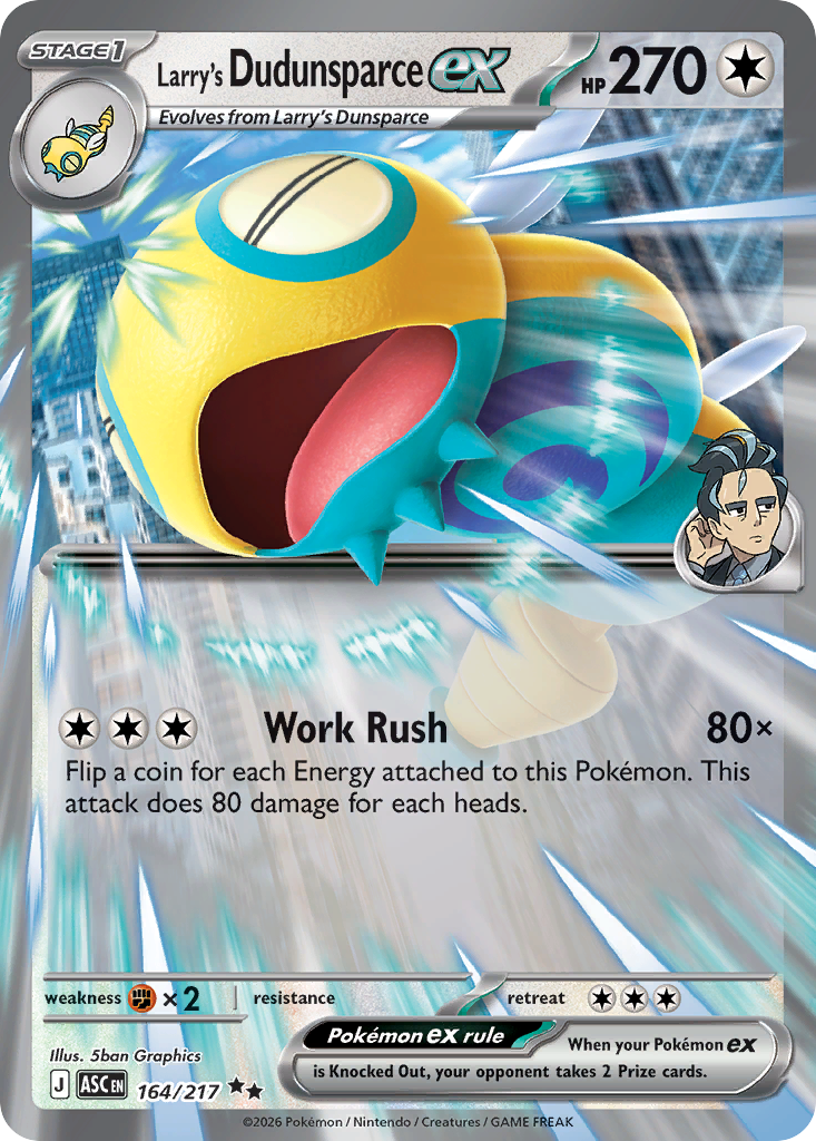 Larry's Dudunsparce ex · Ascended Heroes · ASC 164