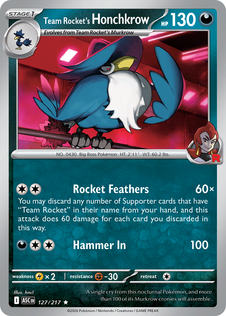 Team Rocket's Honchkrow · Ascended Heroes · ASC 127
