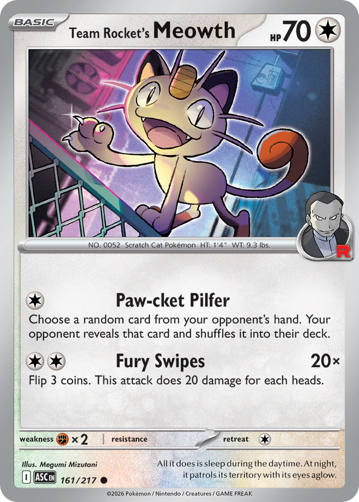 Team Rocket's Meowth · Ascended Heroes · ASC 161