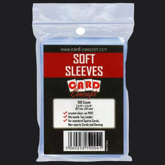 Pack of Soft Sleeves by Card Concept with clear plastic packaging on a white background