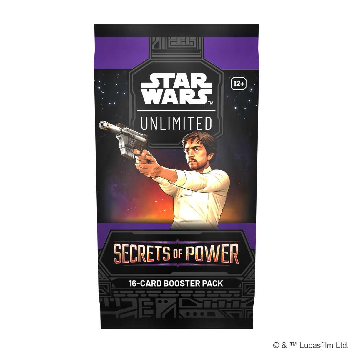 Star Wars Unlimited Secrets of Power booster pack with Cassian Andor, 16 cards per pack