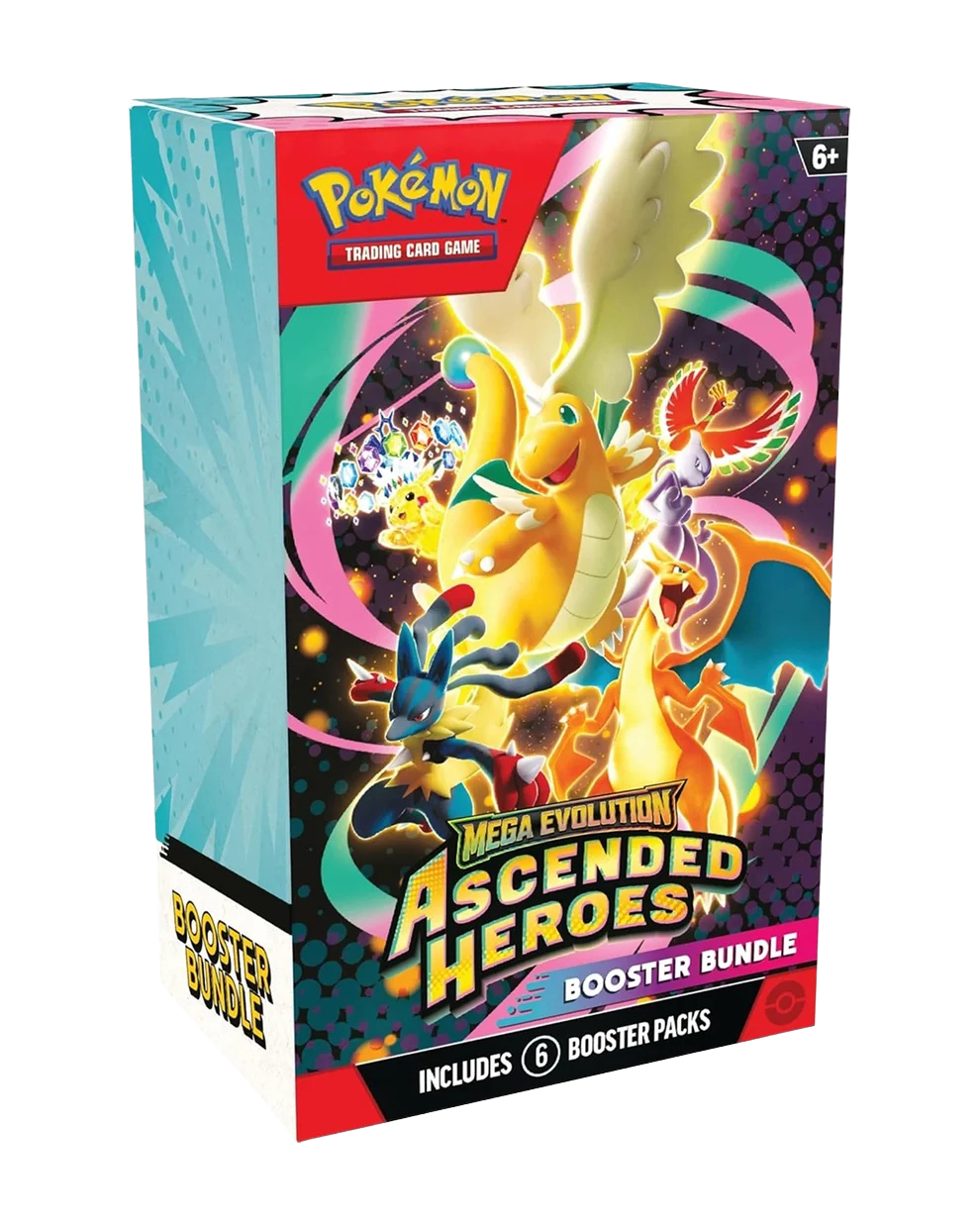 Pokemon Ascended Heroes Booster Bundle box, marked as including 6 booster packs