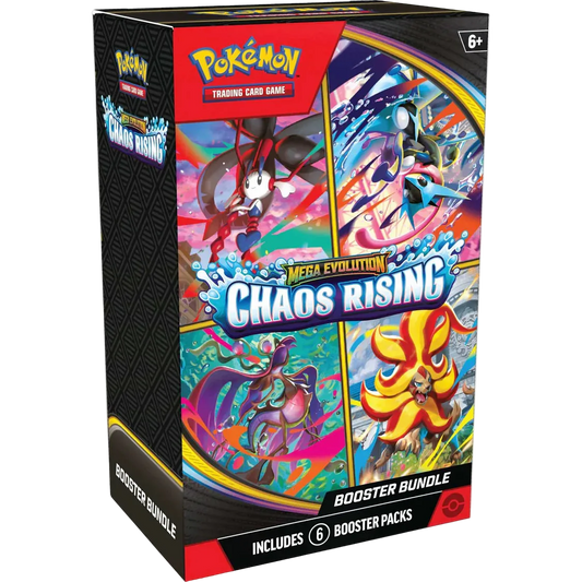 Pokémon Chaos Rising Booster Bundle box front — includes 6 booster packs