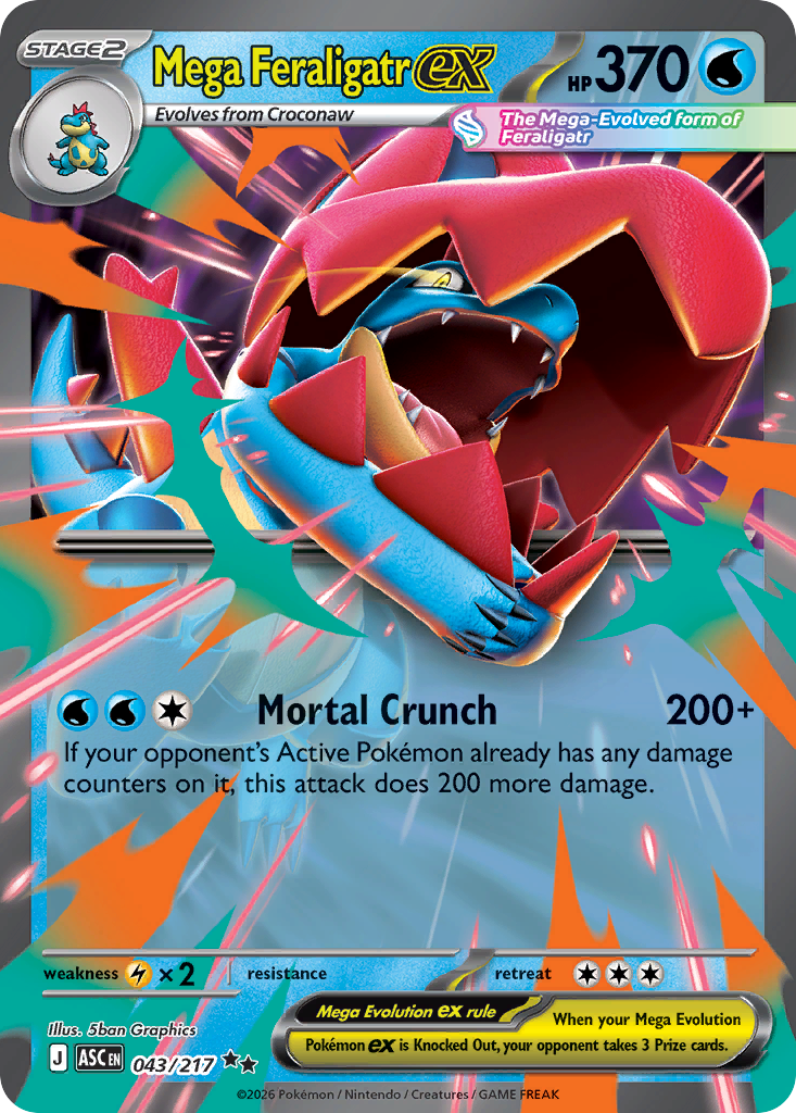 Mega Feraligatr ex · Ascended Heroes · ASC 43