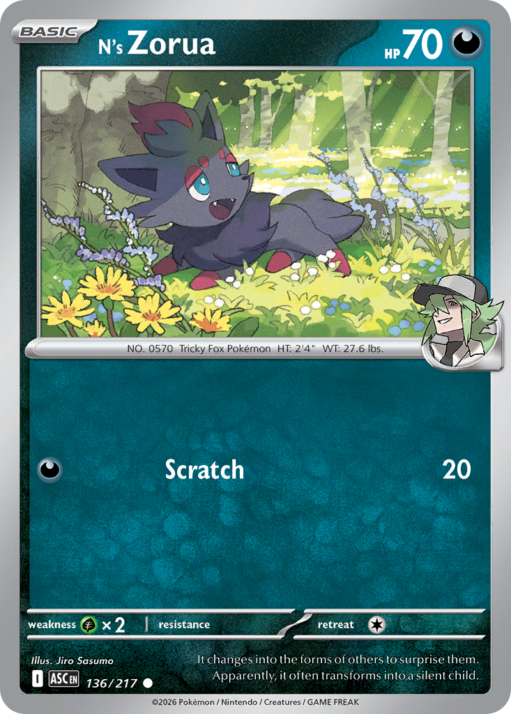 N's Zorua · Ascended Heroes · ASC 136